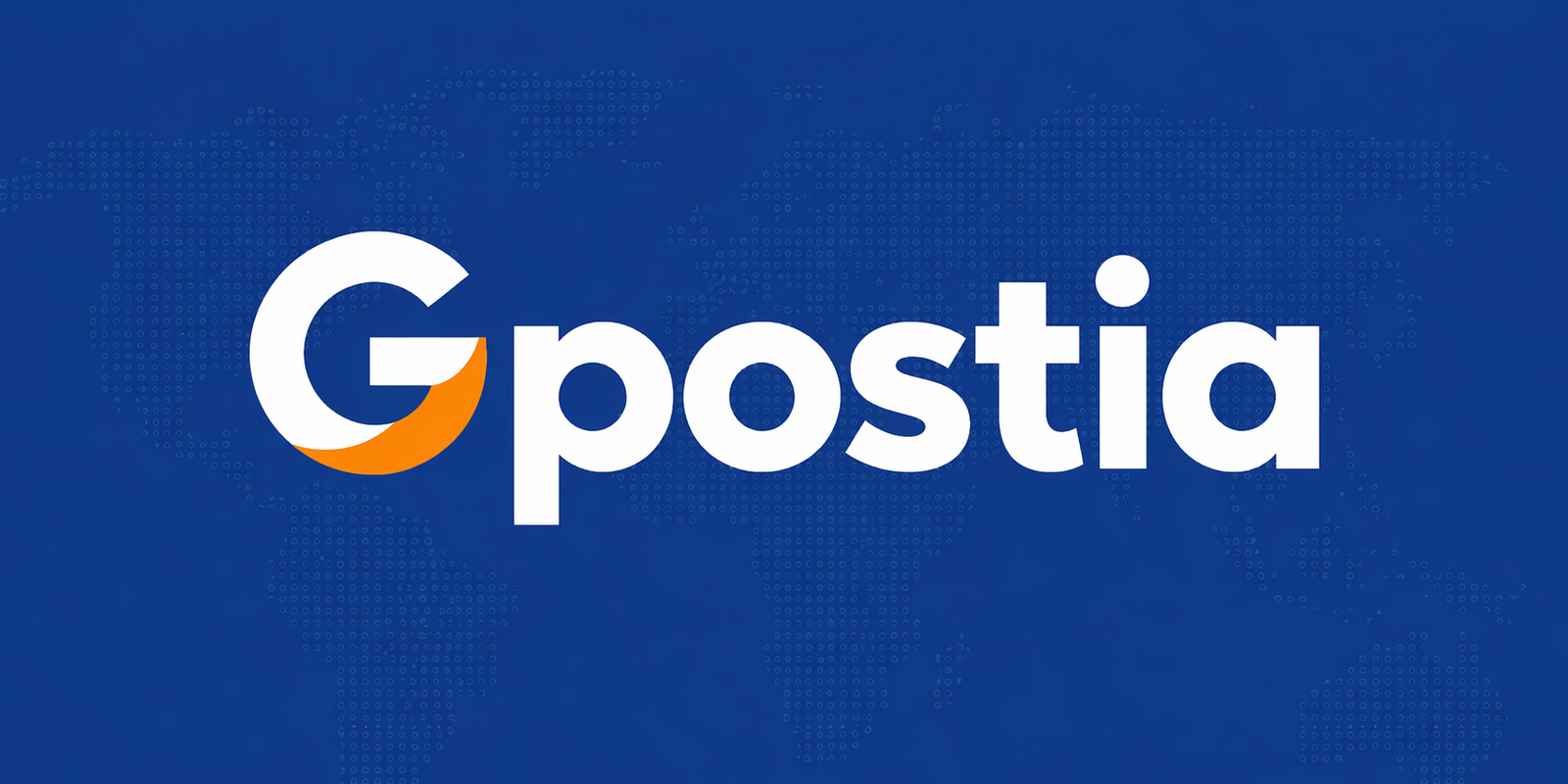 modern tech logo on blue background